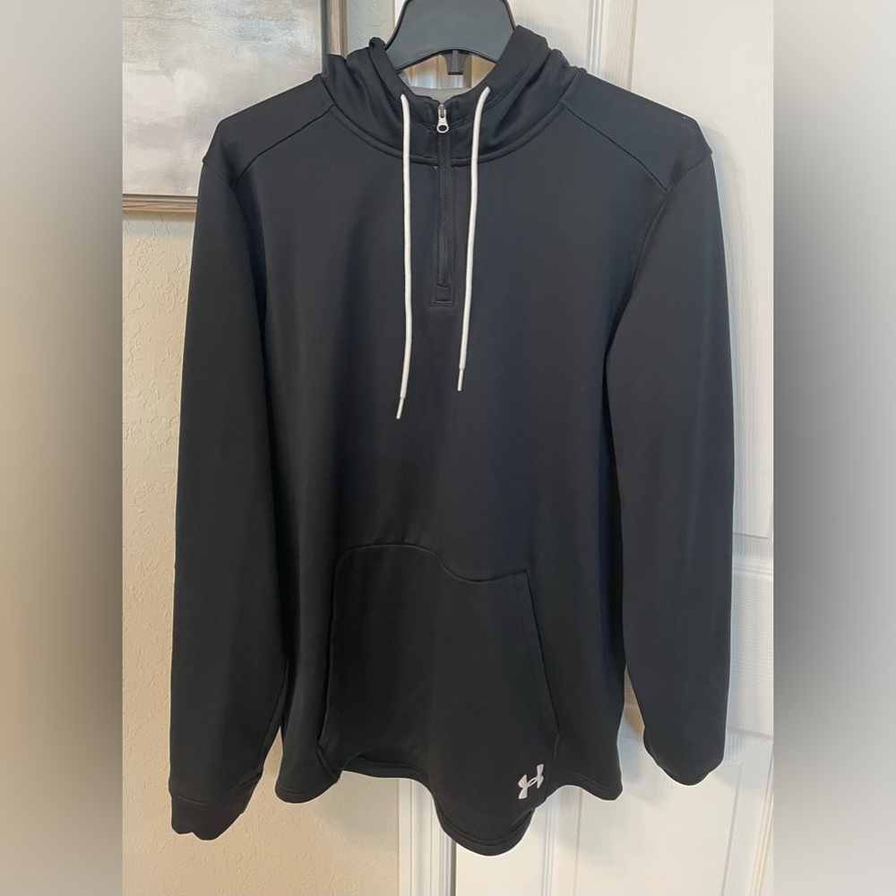 Under Armour Men’s Loose Fit L/S Cold Gear 1/4 Zip Pullover Hoodie-Sz L-EUC